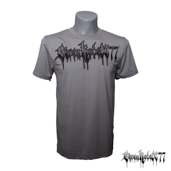 Premium T-Shirt "Ehrenkodex77", grau, Schriftzug gestickt